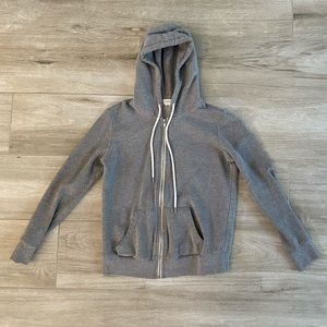 Forever21 Gray Zip Up Sweatshirt With Hood…